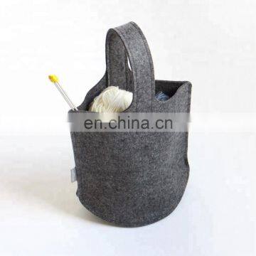 Wholesale small size wool felt Knitting Bag for storage