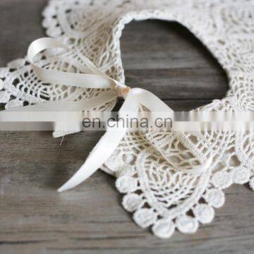 Baby Girls 100% Cotton Lace Bibs Baby Burp Cloths 0-3Year photo-3