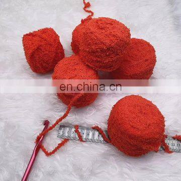 Giant 100% Polyester Chenille yarn with 35 colors in stock 2cm thickness super chunky Chenille yarn for hand knitting