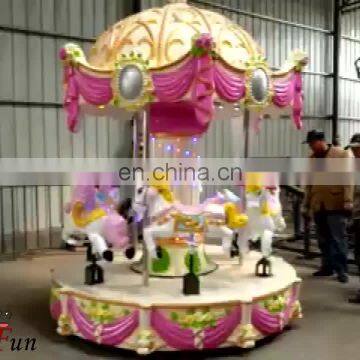 Children's amusement equipment merry go round small carousel horse ride for sale