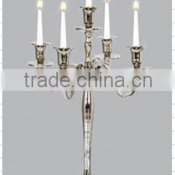 Aluminum Wedding Candelabra with Chrome Finish