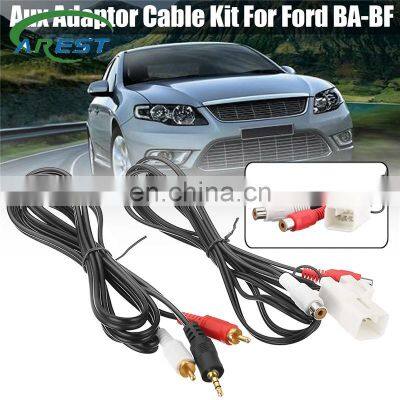 AUX plug to RCA sockets Aux in Auxiliary Adaptor Cable Kit For Ford BA-BF Falcon Territory For MP3/iPod/CD/Media 1.5M length