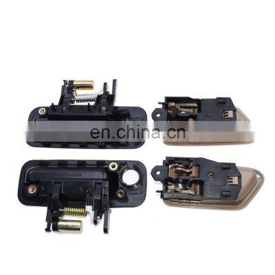 4Pcs Front Black Outside & Tan Inside Door Handle Handles for Toyota Camry 97-01 photo-2