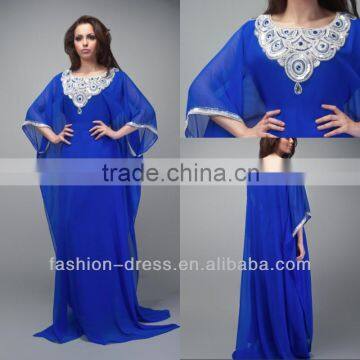 2014 New Arrival Royal Blue Beaded Evening Dresses From Dubai