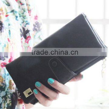 2016 Good seller PU Leather Wallet for women Cartera Billetera with Multicolor