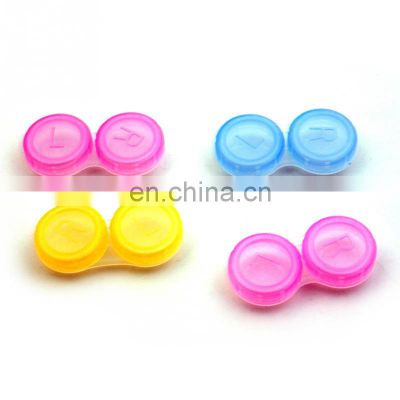 Random Color Plastic Contact Lens Box Holder Portable Small Lovely Candy Eye wear Bag Container Lenses Soak Store