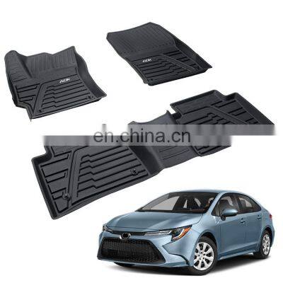 Factory Wholesale Car Accessories 3d Tpe Rubber Car Floor Mats Anti-slip Car Foot Mat For Toyota COROLLA 2020