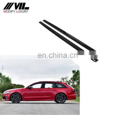 Modify Luxury A6 Carbon Fiber Side Bumper Skirt Lip for Audi RS6 Sedan 4-Door 2013-2016