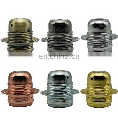 E27 Socket Vintage Edison Screw Bulb Bases Metal Alloy Plating Lamp Holder E27 Pendant Light Sockets photo-3