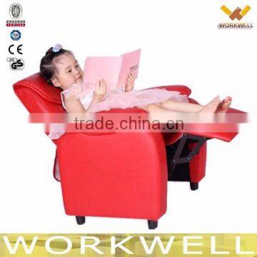 workwell geniues pu leather children recliner sofa with wood and steel frame Kw-Cs09