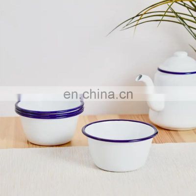 Factory wholesales household environmental enamel cereal cash bowl for dinner