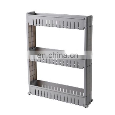 Hot Sale Kitchen Supplies Storage Rack Bathroom Sundries Storage Rack Plastic Movable Corner Storage Rack