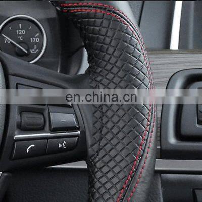 Hot New Product Leather Braided Steering Wheel Cover, Soft Non-slip Universal Steering Wheel Cover photo-3