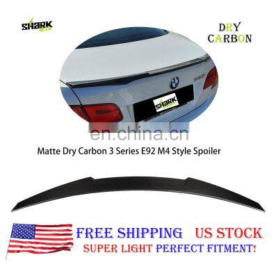 Drop Shipping M4 Style Rear Trunk Spoiler In Carbon Fiber For Bmw 3 Series E92 2006-2012 Spoiler Wing photo-2