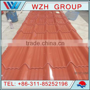 ppgi corrugated sheet, ral 2003 orange color coated metal roofing sheet