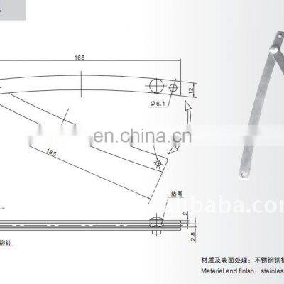 TX90-4 New Pattern Silver Chrome Coated Stainless Steel Door Stop photo-3