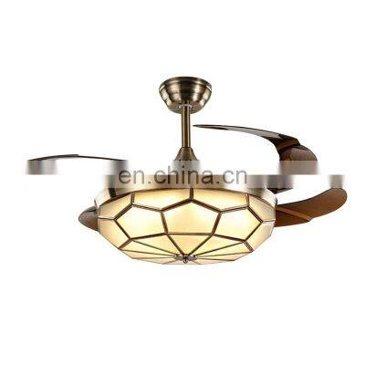 42 inch Modern Ceiling fan light American droplight Pure copper fan remote control DC motor Living room Bedroom Ceiling lamp