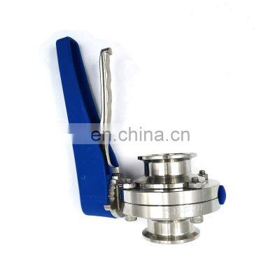 China Hygienic Tri Clamp Reliable Butterfly Valve