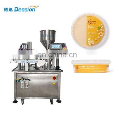 Industrial Ice Cream Machine Filling Paper Cups Ice Cream Cover Sealing Machine