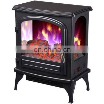 Customized Sun Room Fireproof Glass French Style Decorative 220v Patio Fireplaces