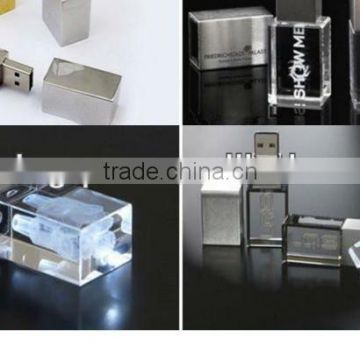 Promotional crystal usb flash drive with LED light