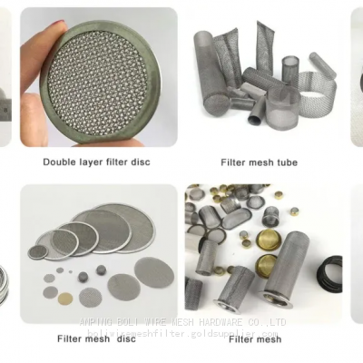 BOLI Stainless Steel Wire Mesh Round Filter Disc Metal Mesh Screen Filter Disk Black Wire Cloth Weave Filter Disc