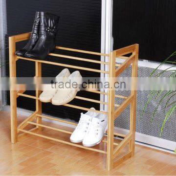 Bamboo Shoes Rack With Sliding Shelves