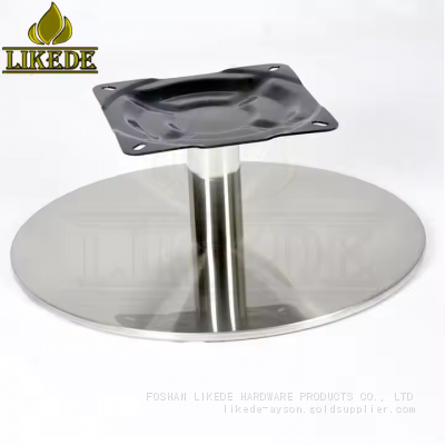 Stainless Steel Round Flat Swivel Base Metal Rolling Chair Legs Use Metal Material photo-3