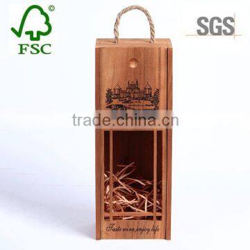 custom wholesale vintage wooden One Bottle Wine gift box                        
                                                                                Supplier's Choice