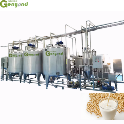 Заводская полная линия по переработке соевого молока и тофу/Оборудование для изготовления соевого молока, линия по производству соевого молока