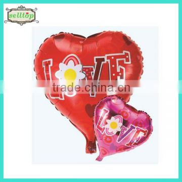 Hot sell 18" heart shape foil printed balloon