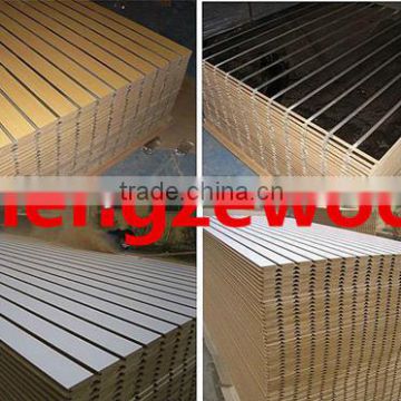 Slot MDF/ Plain/Wood Veneer/UV/Melamine Laminated MDF and HDF Board