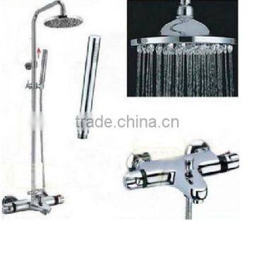 Rozinsanitary NEW Chrome Rain Thermostatic Shower Faucet Bathroom Tub Mixer Tap W/ Hand Shower