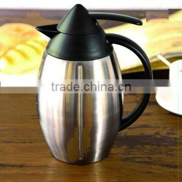 Round shape fashion double wall stainless steel vacuum coffee pot