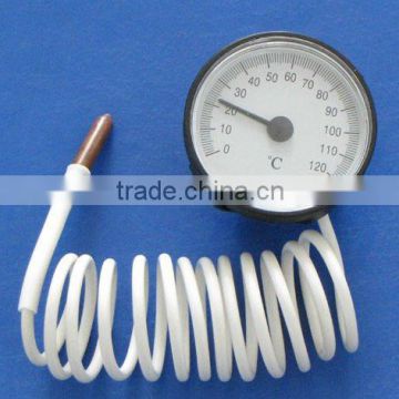 Water heater capillary type thermometer