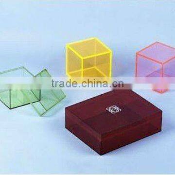 small colored acrylic donation boxes /acrylic display boxes