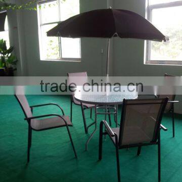 Mesh aluminum acacia garden furniture set