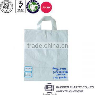 Flexiloop handle pe plastic shopping bags for packing