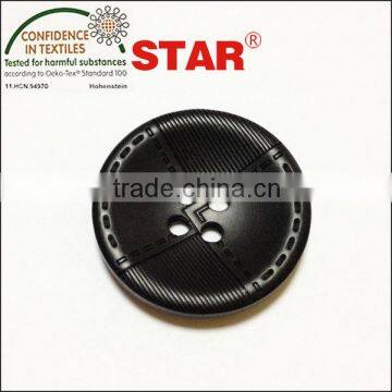 black plastic coat button