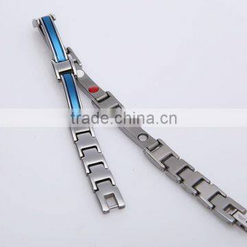 Wholesale Blue Stainless Steel Health Magnetic Bracelet of Women photo-2