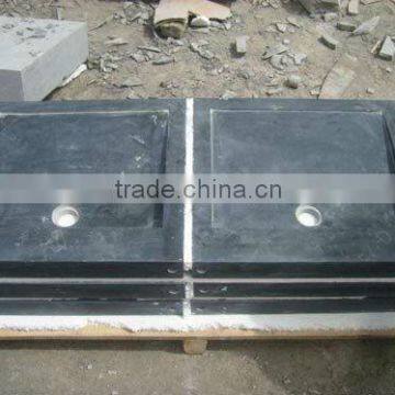 blue limestone table top sink