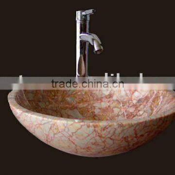 nature manao red marble washing basin and sink for bathroom