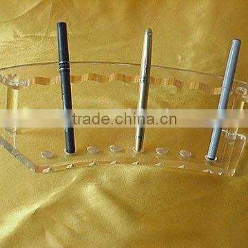 clear acrylic pen holder for 8 pens or pencils