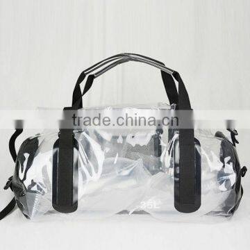 2016 new design waterproof transparent travel duffel bags