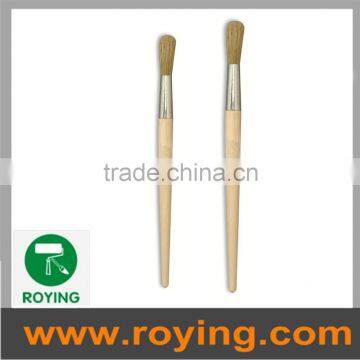 supply white bristle long wooden handle round paint brush