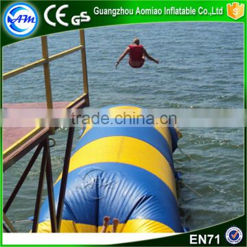 Hot sale blue and yellow lake inflatable water blob for water game                        
                                                                                Supplier's Choice