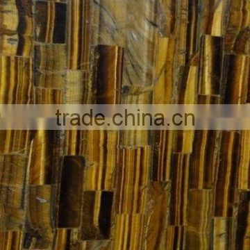 natural semiprecious gemstone slab tiger eye yellow