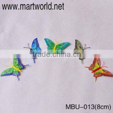 Wholesale artificial colorful feather butterflies wedding decoration;Delicate feather butterfly for event&party(MBU-013)