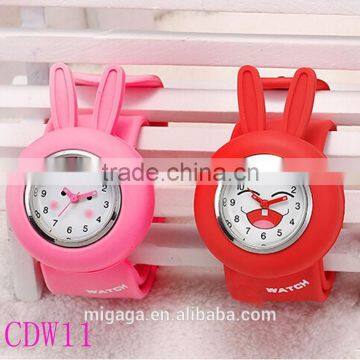 Pink silicone change jelly watch face for kids