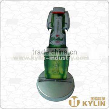 bottle shape plastic menu holder,menu stand,poster stand